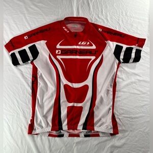 NWOT Men's Louis Garneau Red And White Cycling Jersey Size XL